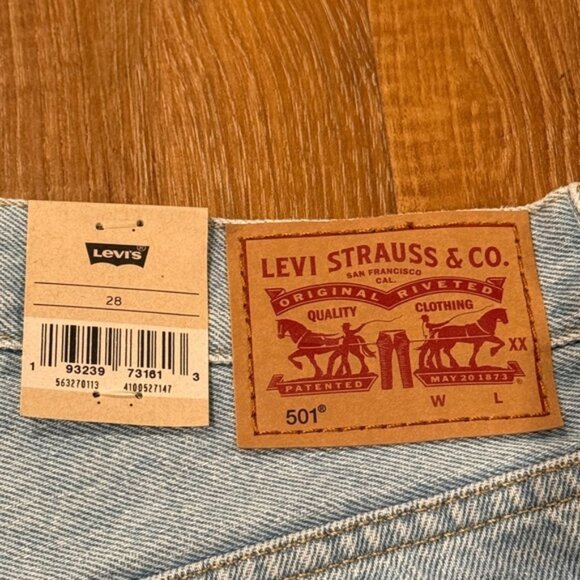 Levi's 501 Women’s Faded Denim High Rise Cut Off Shorts (Size: 28) NWT - Picture 9 of 13